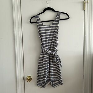 Blue and white Madewell romper